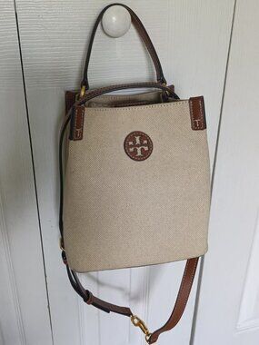 TORY BURCH Blake Canvas Bucket Bag